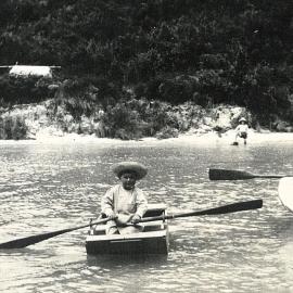 Two children in boats