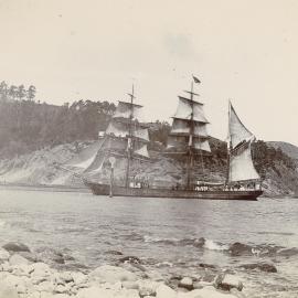 Sailing ship coming into Nelson Harbour