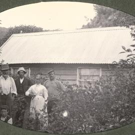 Members of the family outside the bach