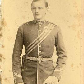 Young man in military uniform