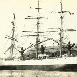 The Admiral Cecilie at the wharf