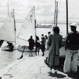 P class sailboats at Nelson